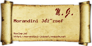 Morandini József névjegykártya